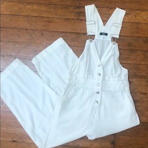 BDG White linen overall/jumpsuit